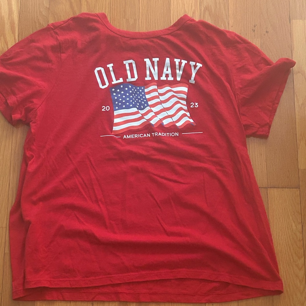 Old Navy  Red American Tradition Tee